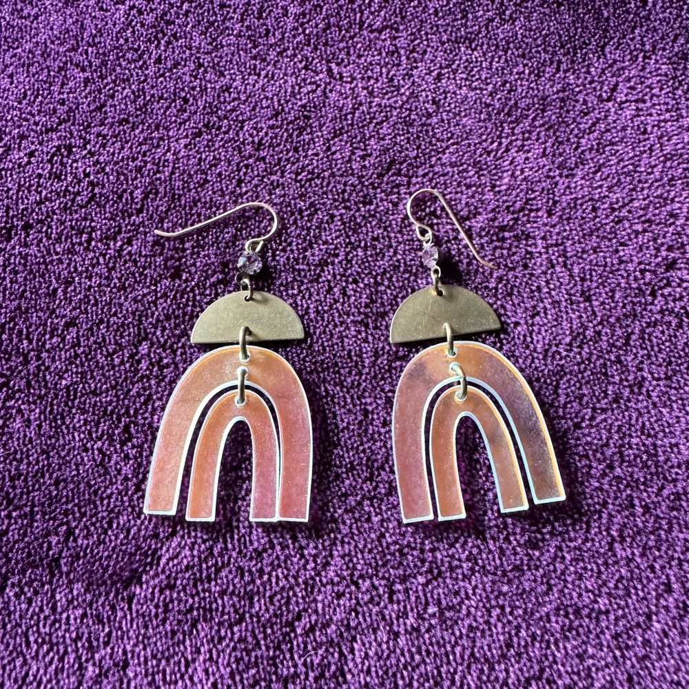 Fun Holographic Abstract Earrings
